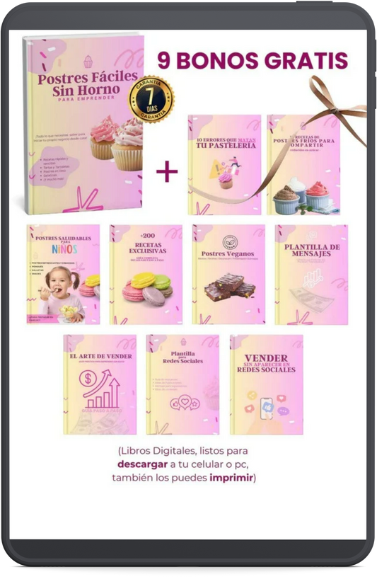 La Biblia de Los Postres sin Horno + 9 BONOS GRATIS